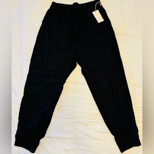 Black Linen jogger cargo pants M runs big A New Day